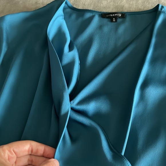 Satin Wrap Bodysuit - Picture 6 of 7